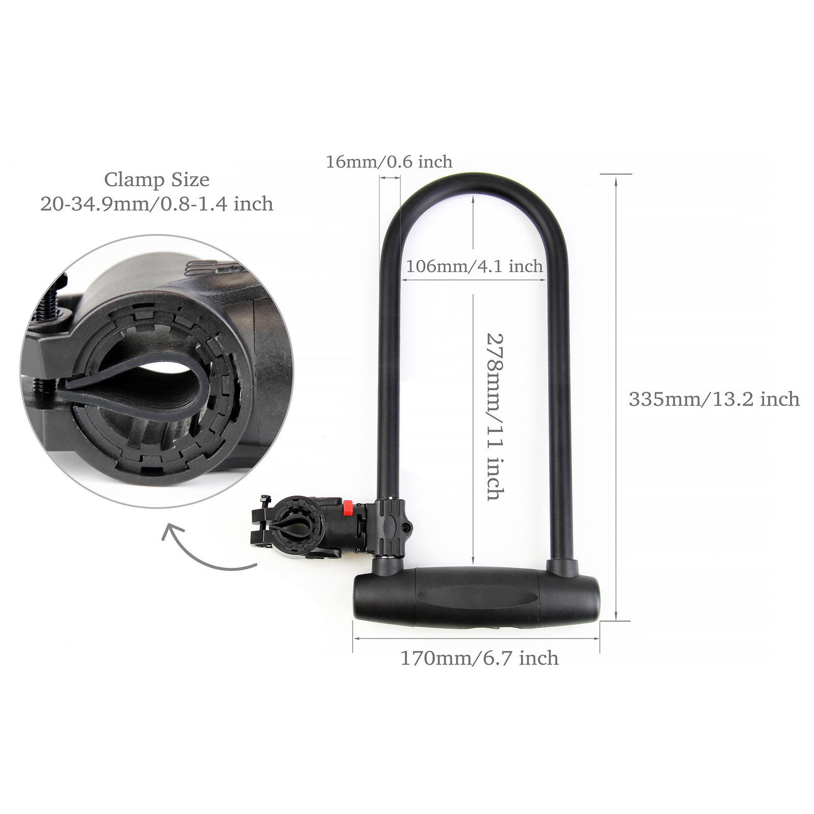 Buy Bicycle Bike Cycling U Lock With Key 170x335mm | CD