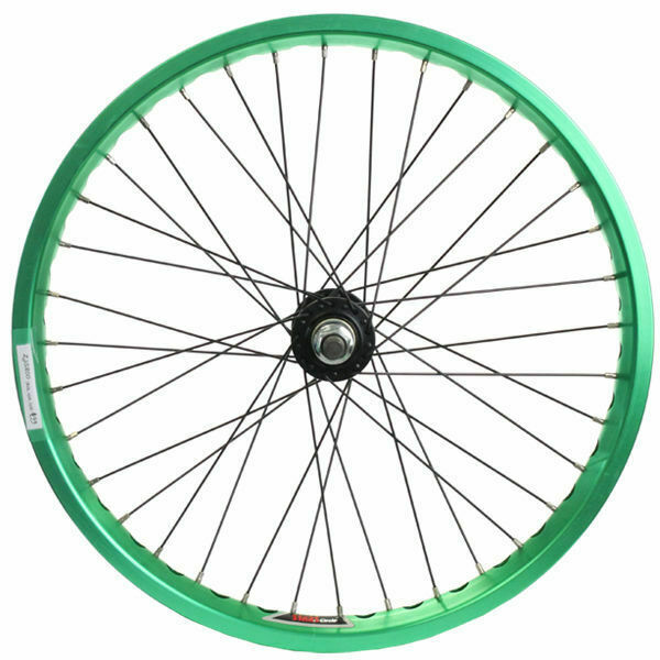 Bmx Bike Wheels/wheelset (Narrow Rims) Green  