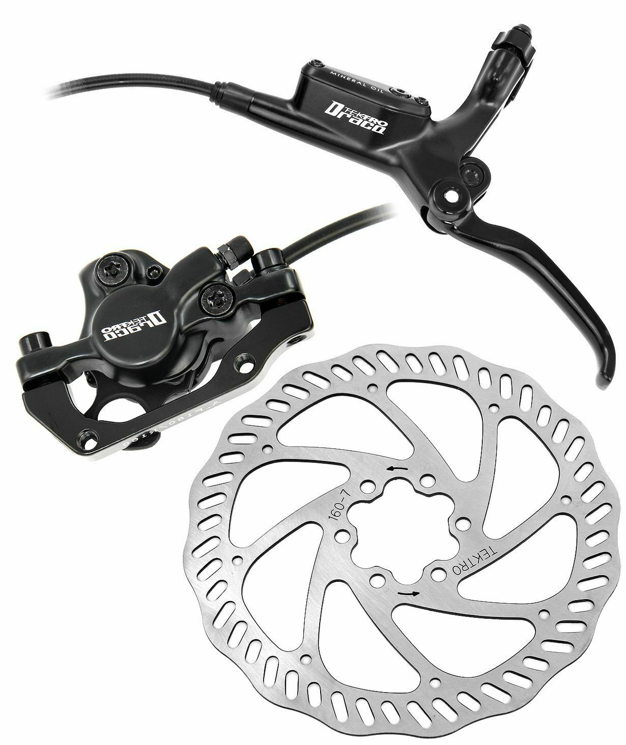 Buy Tektro Draco Hydraulic Disc Brake Set with Levers Calipers and ...