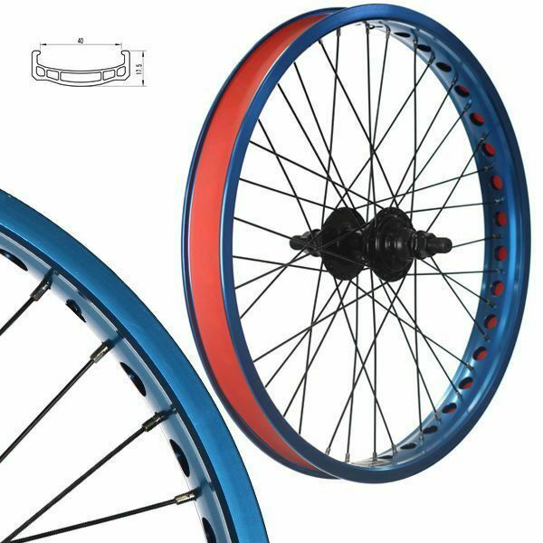 Bmx Bike Wheels/wheelset (Wide Rim) Blue  