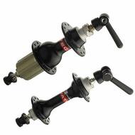 Novatec Road Bike Front and Rear Hubs Shimano 8 9 10 Speed Compatible  24 Holes Black