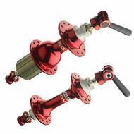 Novatec Road Bike Front and Rear Hubs Shimano 8 9 10 Speed Compatible  24 Holes Red