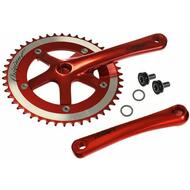 LASCO Track Fixie Road Bike Crank Crankset 165mm 46T Red