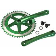 LASCO Track Fixie Road Bike Crank Crankset 165mm 46T Green