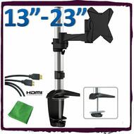 13" ~23" Elegant Full Motion Aluminum LED LCD Monitors Desk Mount Bracket Tilt