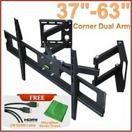 37" ~ 63" High Quality LED LCD Plasma TV Corner Flat Wall Mount Bracket Pivot