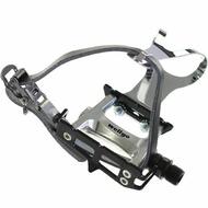 Wellgo Track Fixie Bike Pedals Toe Clips and Leather Straps Black