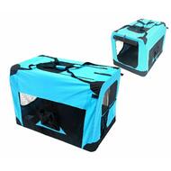 Portable Pet Dog Crate Sky Blue Size L 700x 520x 520mm (25*20*20inch)