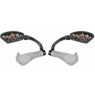 Venzo Bicycle Bike Handlebar Stainless Steel Mirrors Left and Right