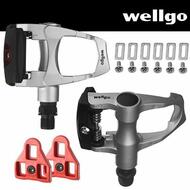 Wellgo Road Bike Pedals Look ARC Compatible with Cleats Silver