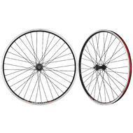 CyclingDeal Mountain Bike Bicycle MTB 26" Double Wall Alloy Wheelset - Compatible with 5/6/7/8 Speed Thread-on Freewheel - Bolt-on Axle Front & Rear 