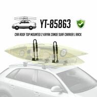 Car Roof Top Mounted 2 Kayak Canoe Surf Carrier J Rack