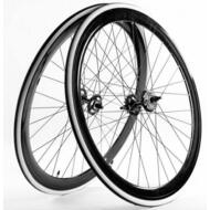 Fixie Single Speed Road Bike Track Wheel Wheelset Deep V + Tyres Black