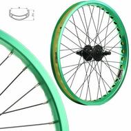 Bmx Bike Wheels/wheelset (Narrow Rims) Green