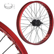 Alloy BMX Bike Wheels Wheelset Narrow Rims Red