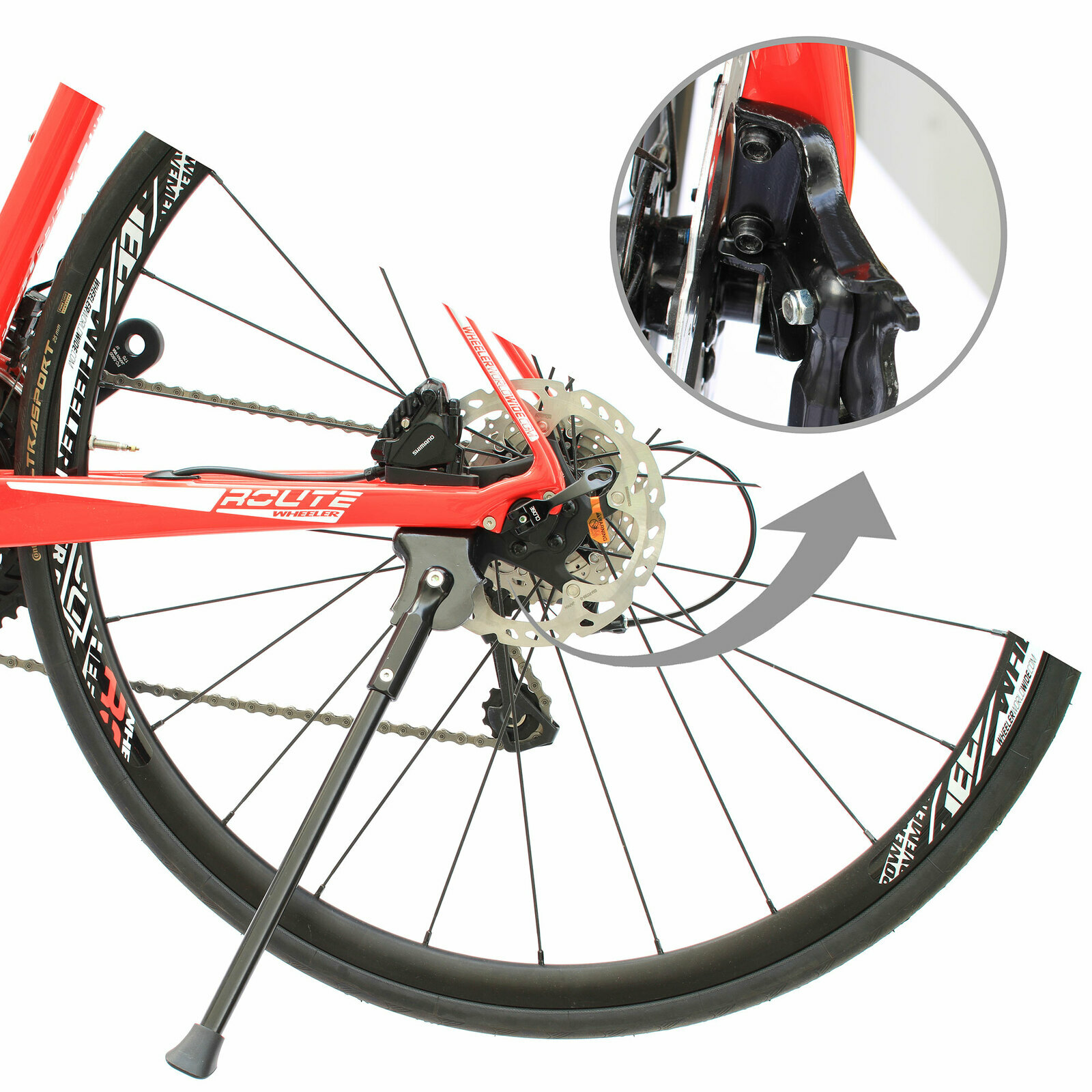 rear mount kickstand disc brakes