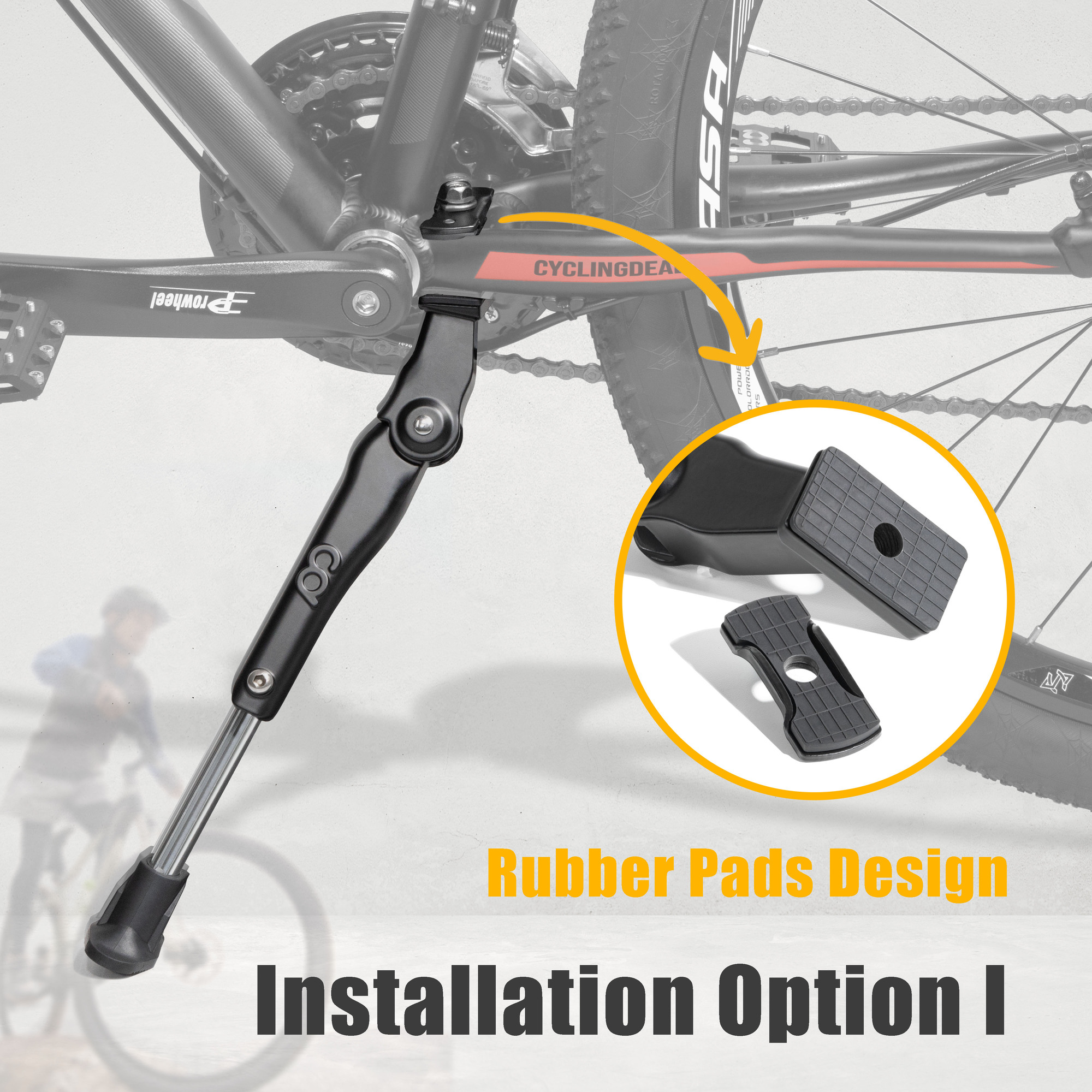Buy CyclingDeal Adjustable Bike Kickstand Centre Mount Type 24 to 29 MTB Bicycle CD