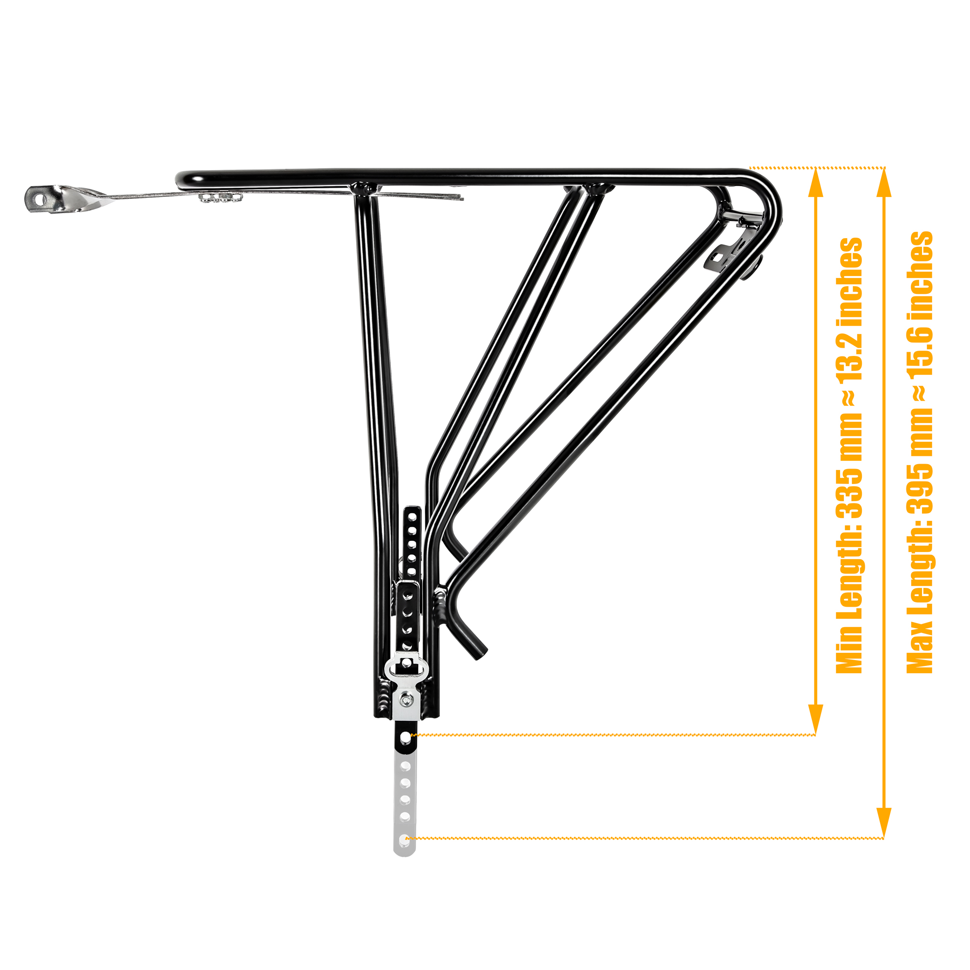 Quality Alloy Rear Pannier Rack Touring Carrier FrameMounted For Heavy