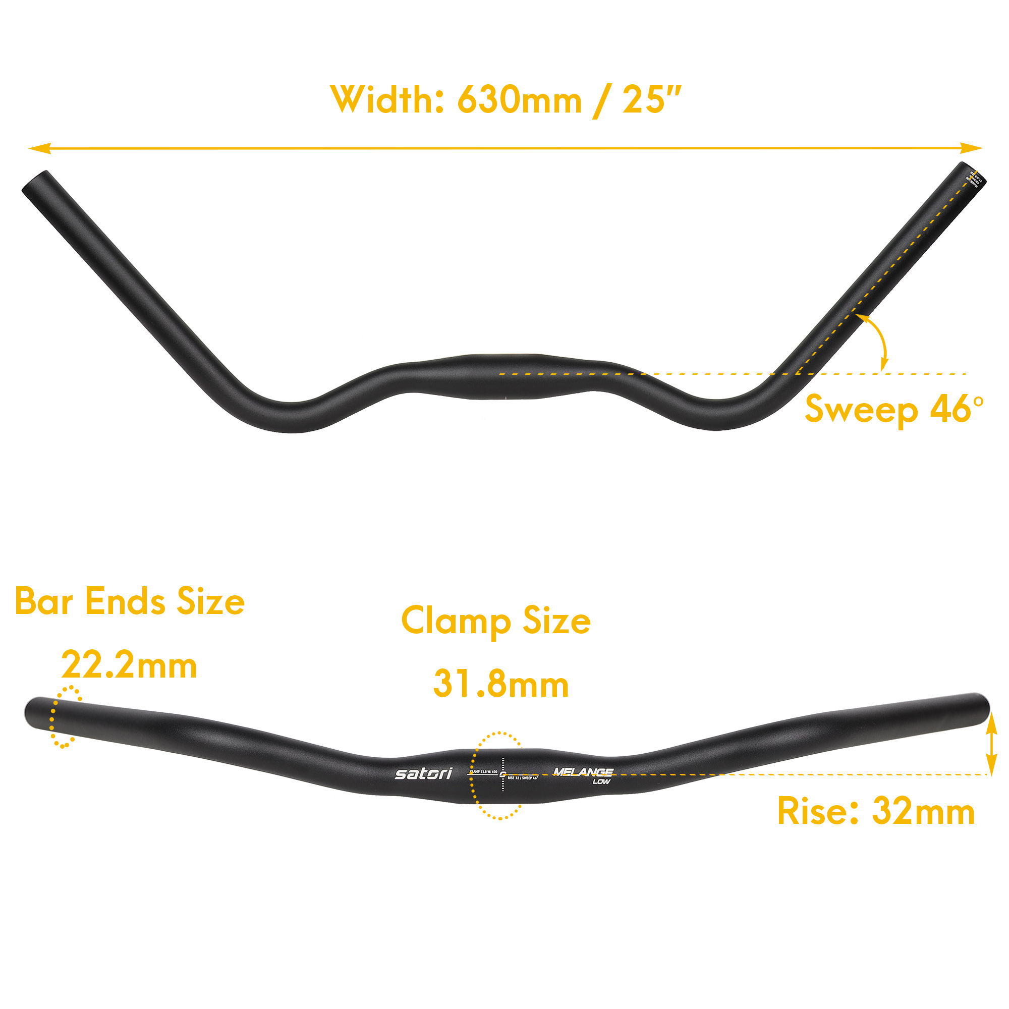 Buy SATORI MELANGE LOW Trekking Commuting Bike Bicycle Aluminum Alloy Swept Back Flat Handlebar CD