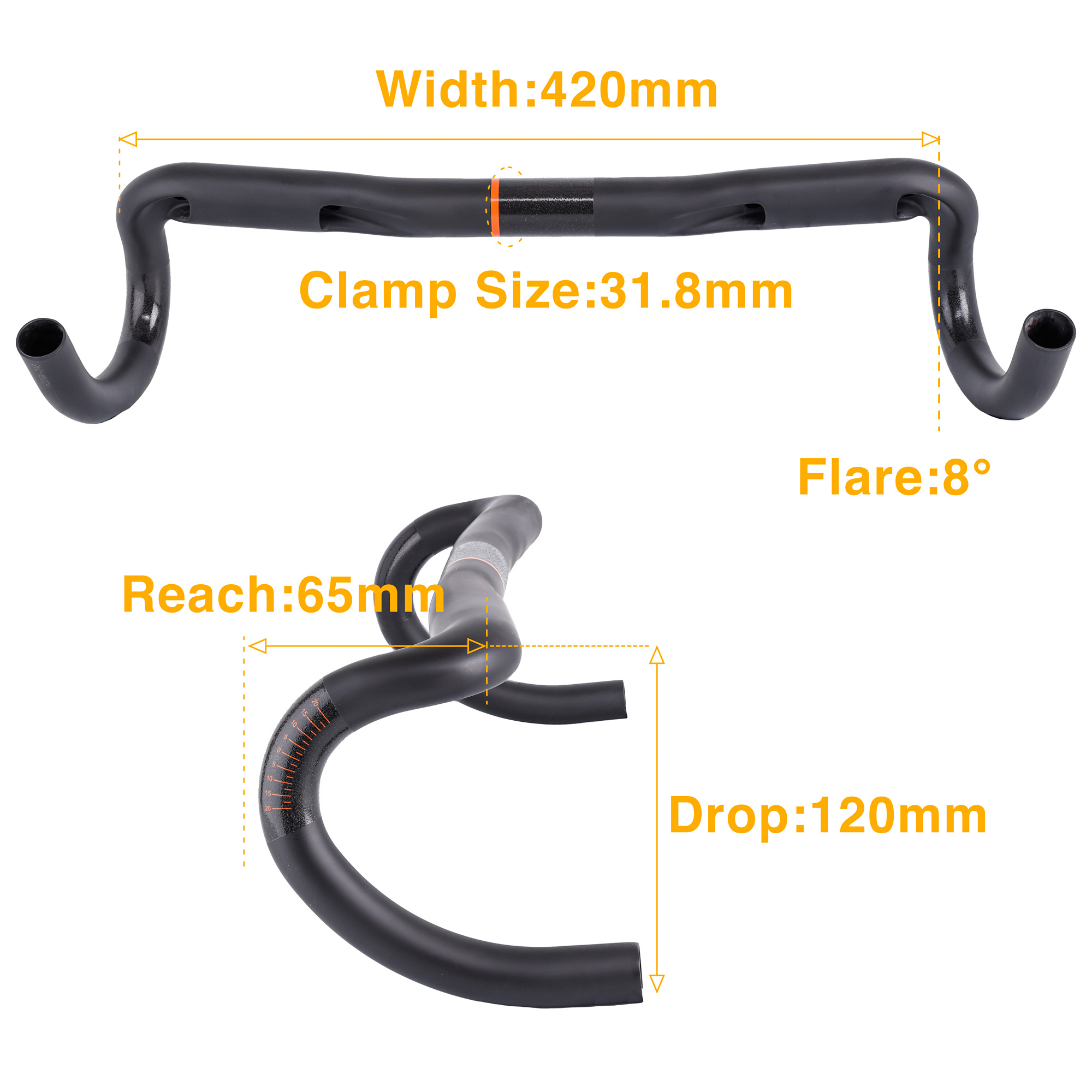 Buy SATORI X RACE AERO Carbon Gravel Cyclocross Road Bike 8 Degree Flare Handleba 31.8x420mm CD