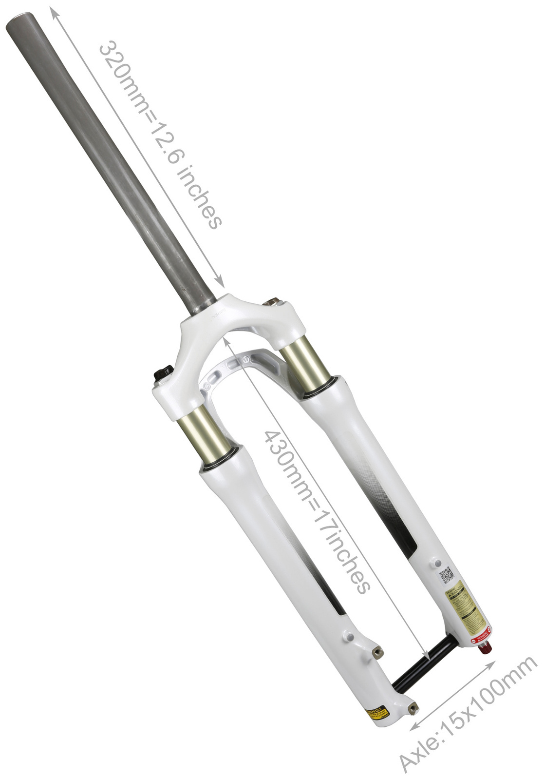 SR SUNTOUR NCX E25 Mountain Bike Bicycle Fork 700c Travel 50mm 1-1//8/" Thru Axle
