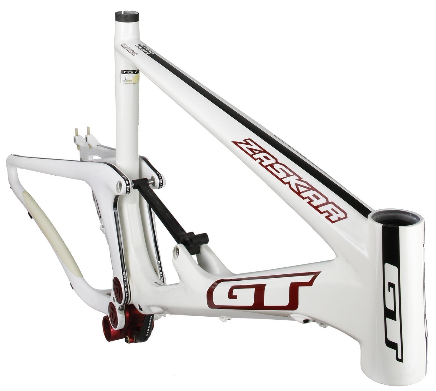 GT Zaskar Expert Carbon Mountain Bike Full Suspension Frame White 26