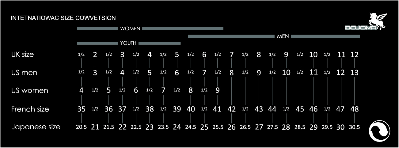 Venzo shoe size chart clearance