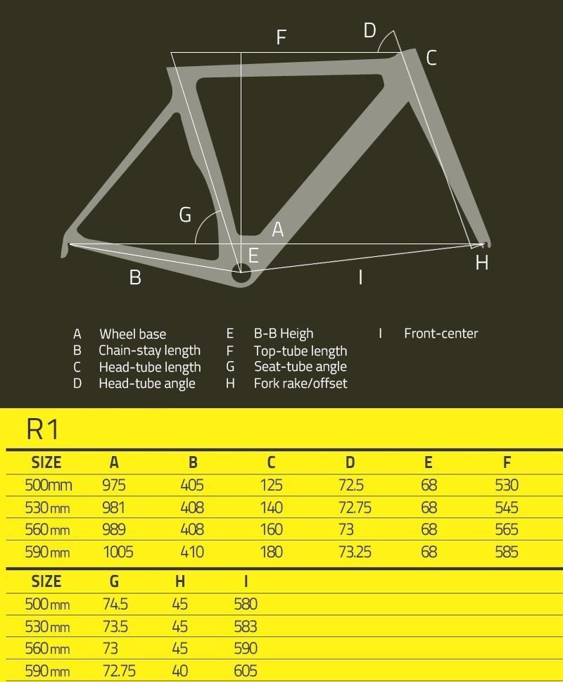 Hasa bike size 2025 chart