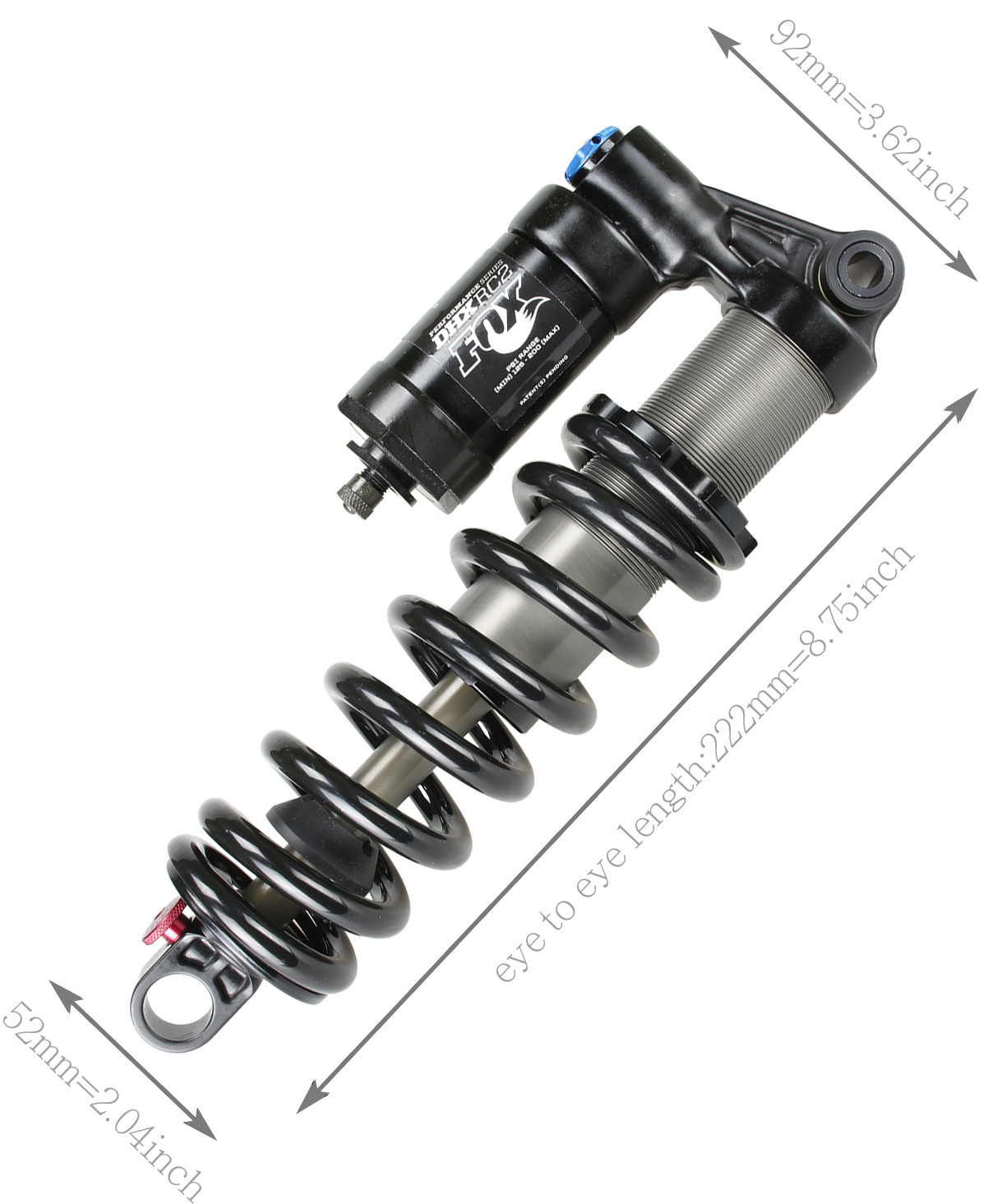 Fox DHX RC2 Mountain Bike Bicycle Rear Shock 8.75" x 2.75" 400lbs 2014