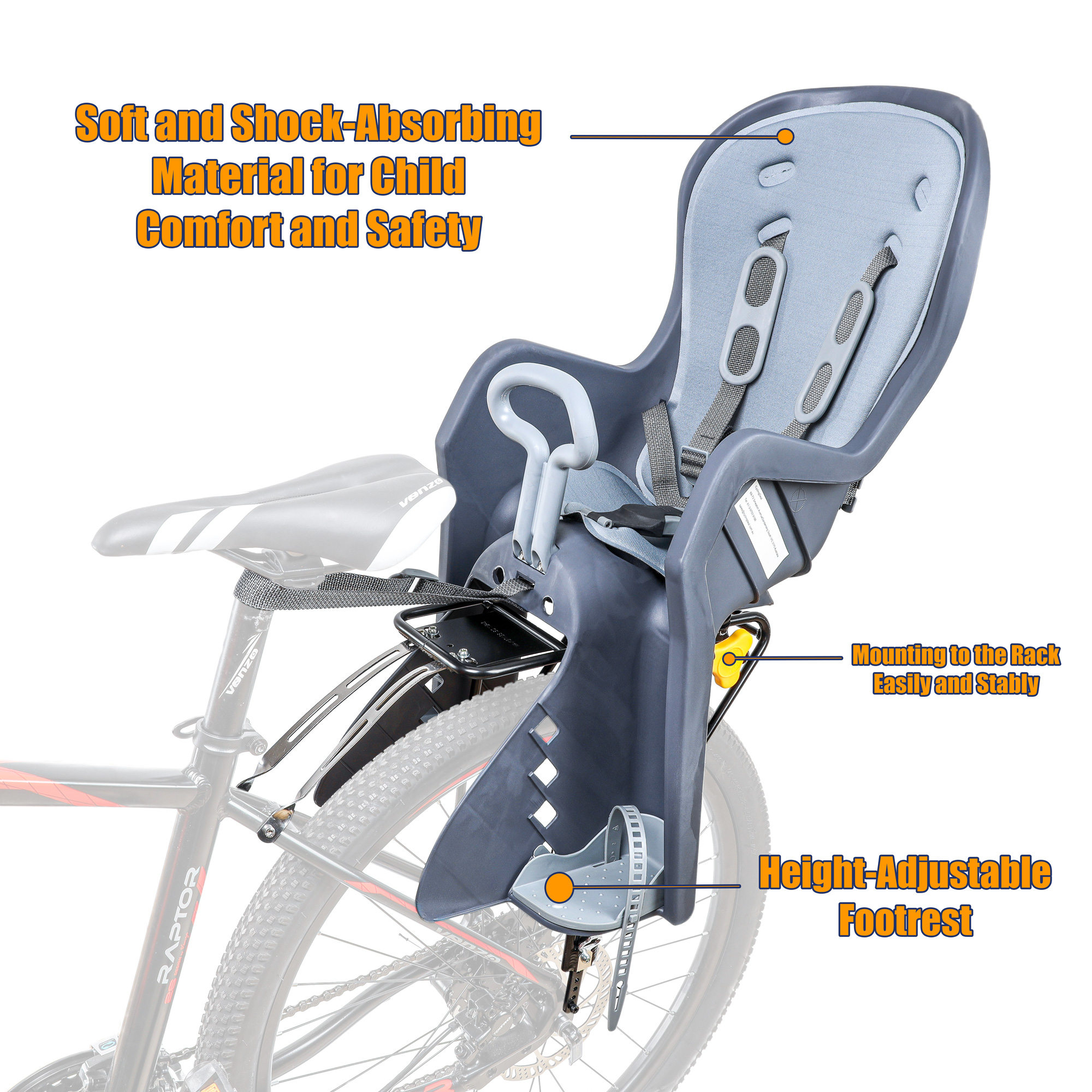 Bicycle Kids Child Rear Baby Seat Bike Carrier USA