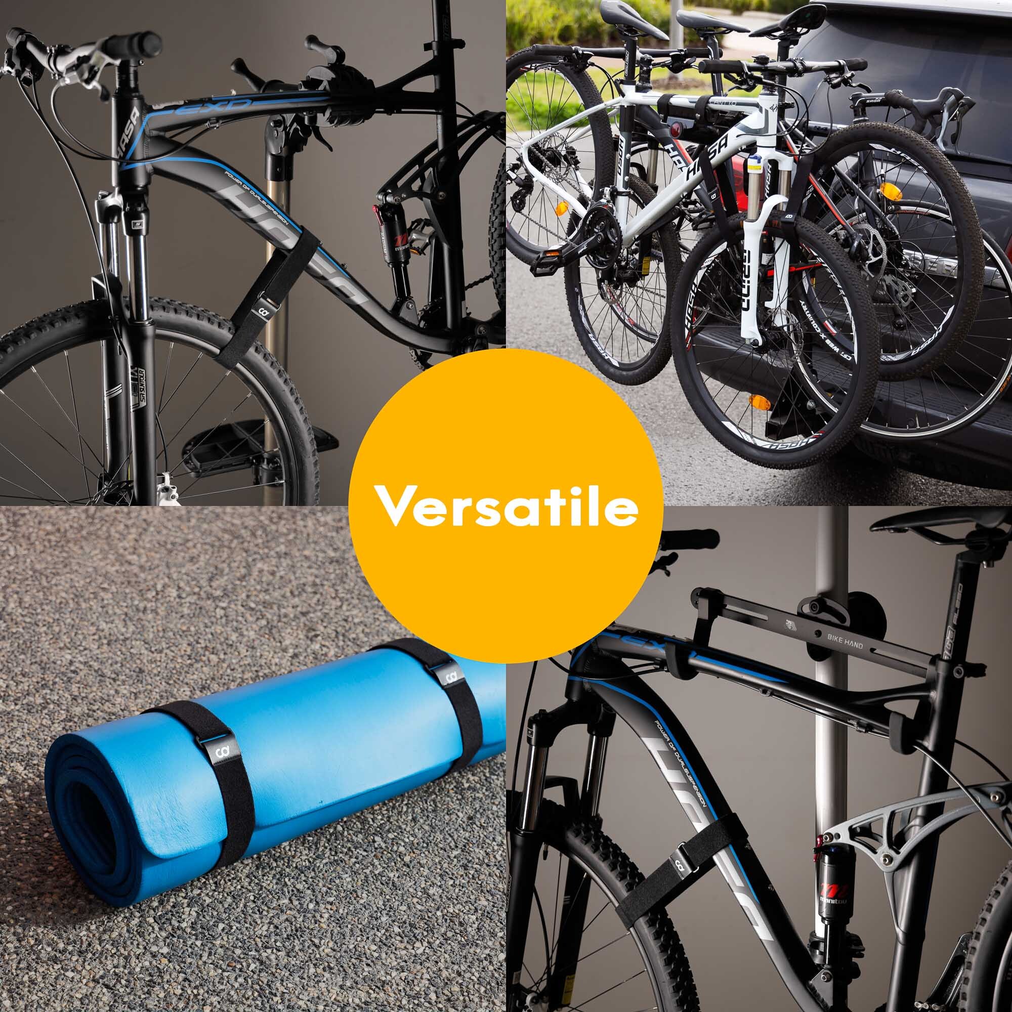 CyclingDeal Pack of 2 Double Sided Adjustable Bikes Wheel Stabilizer