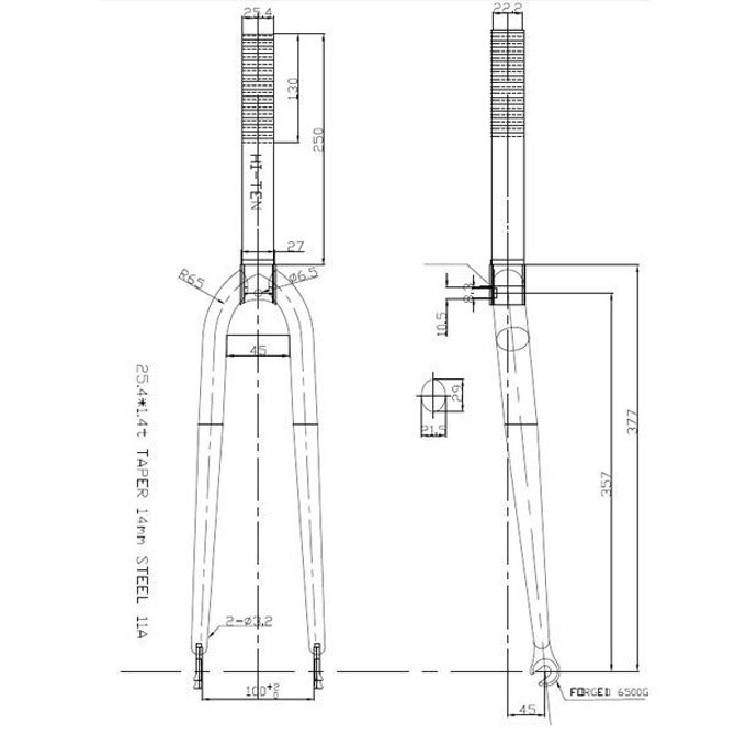 Fixie Single Speed Track Road Bike Fork CRMO 1" Threaded 700c