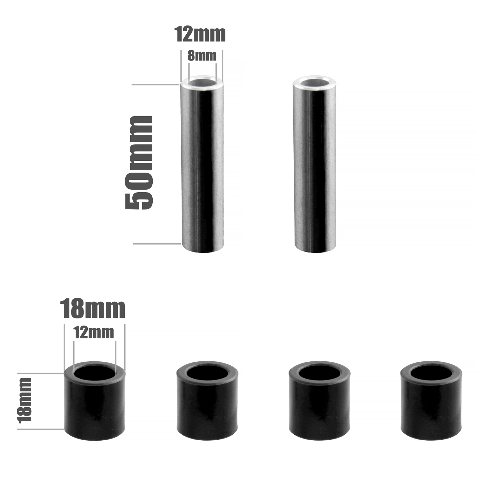 DNM BURNER RCP2S Mountain Bike Rear Air Shock – Downhill MTB, 550 Lbs, 190-240mm (Black)