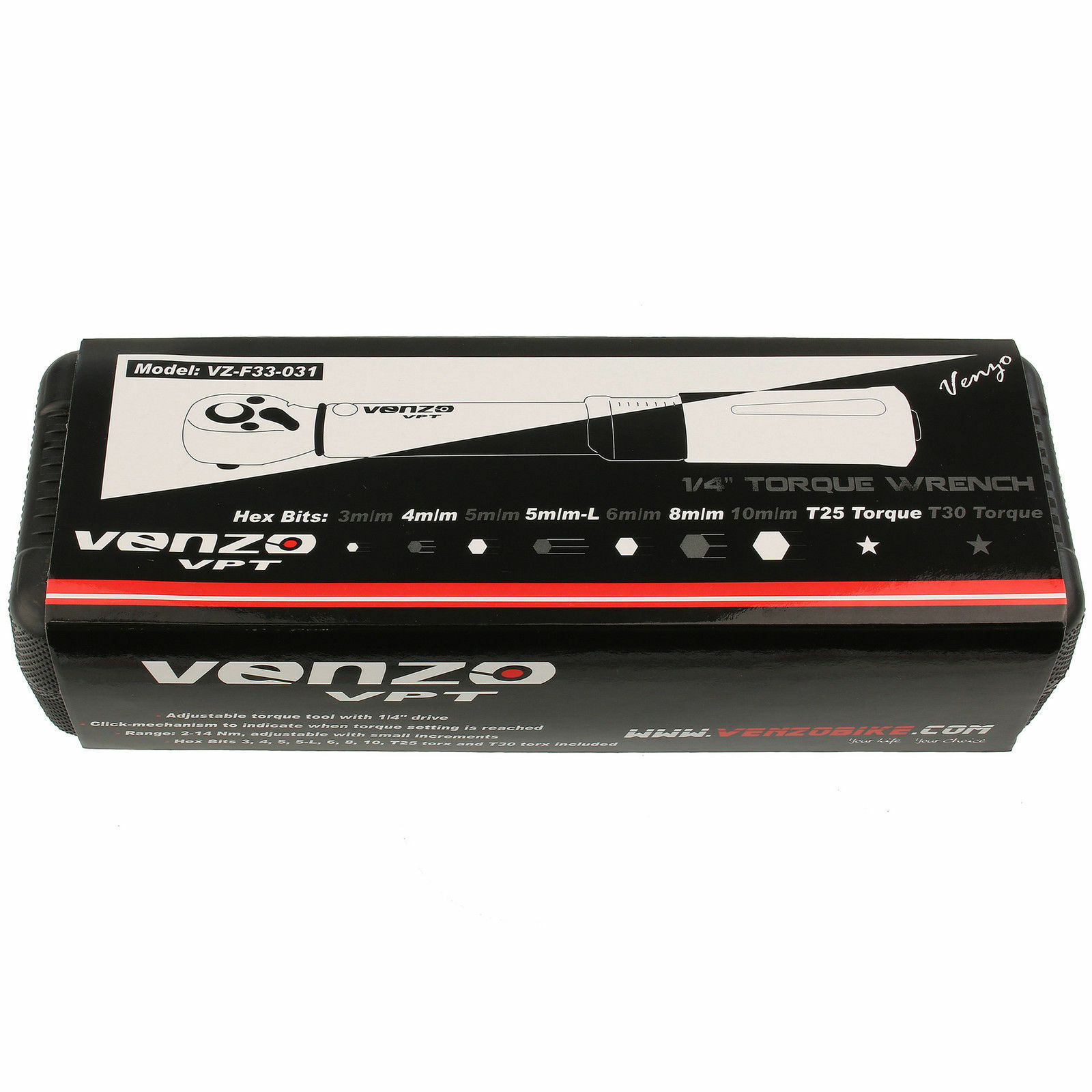 Venzo VZ-F33-031 Bike Torque Wrench Allen Key Tool Socket Set for sale online 