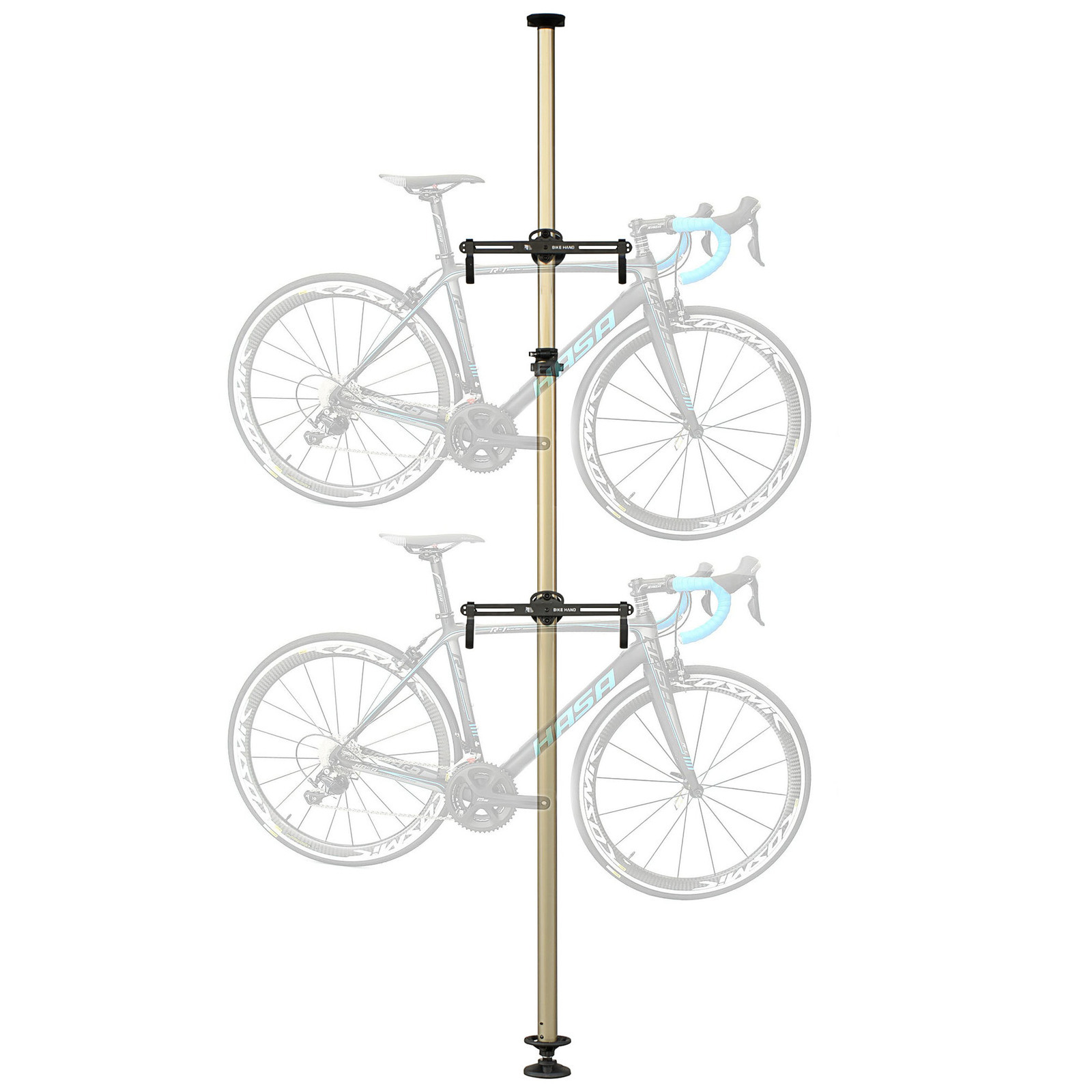 Bike stand floor to ceiling outlet