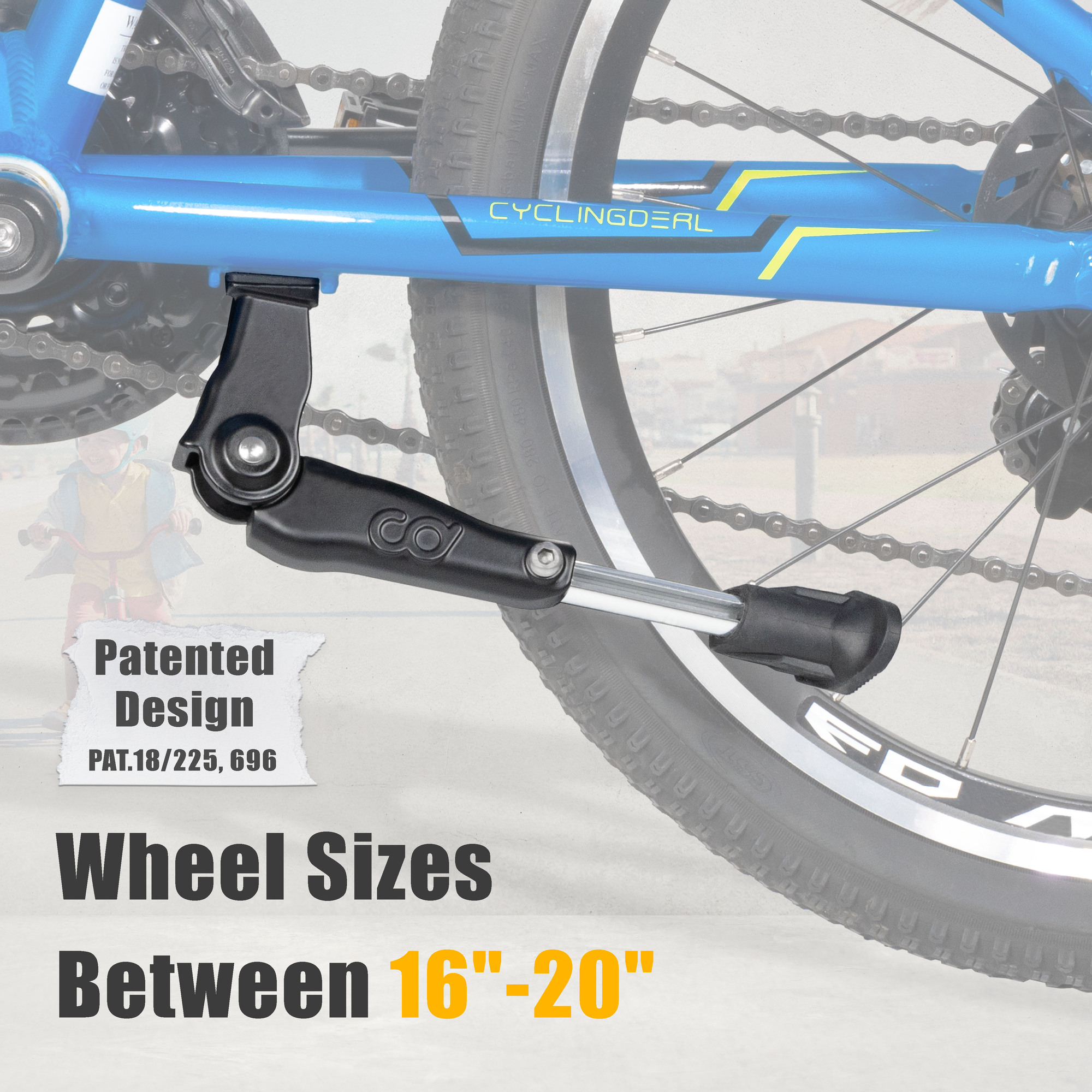 Buy CyclingDeal Adjustable Bike Kickstand Centre Mount Type for 16 20 Kids Bikes Non Slip CD