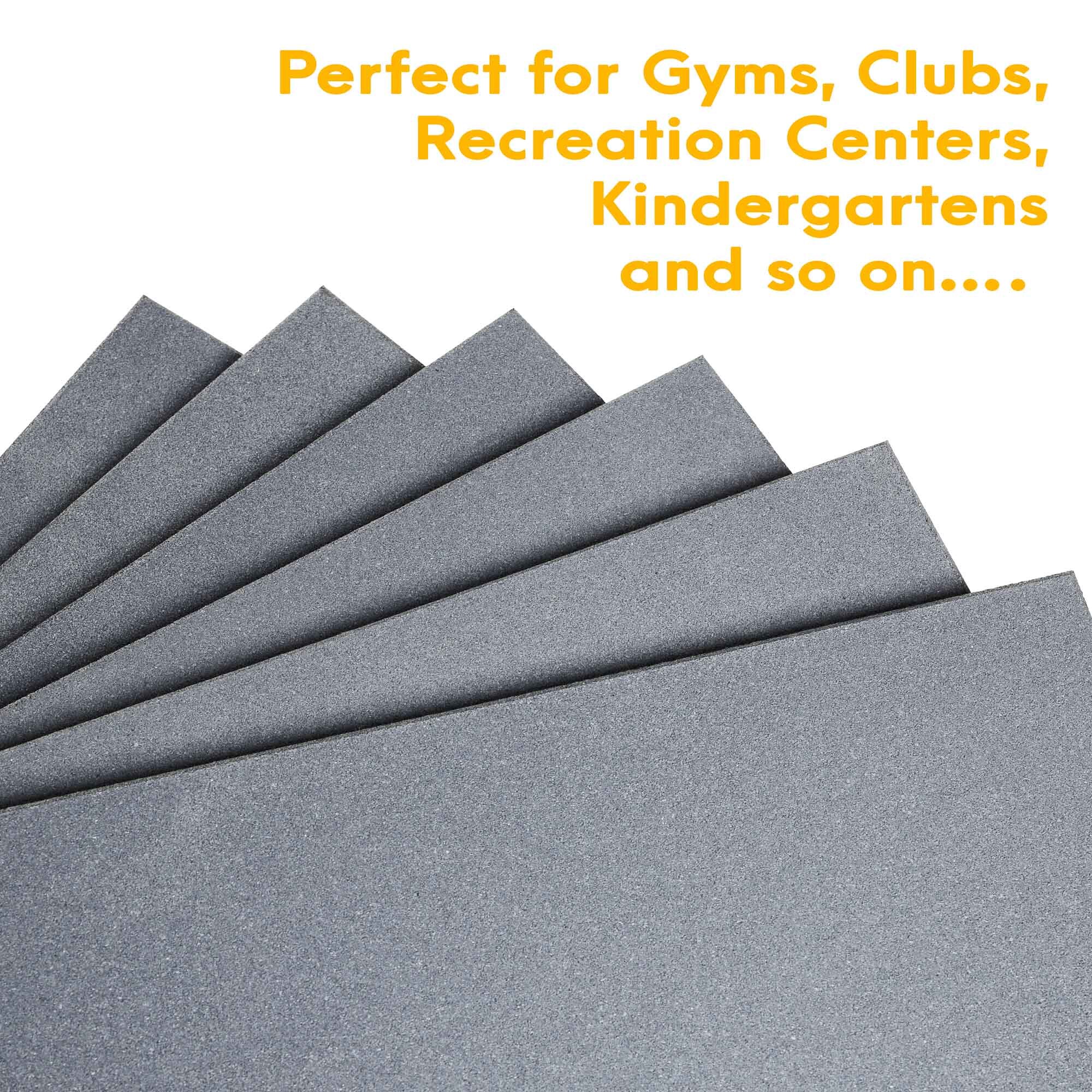 CD 15mm Thick HighDensity Gym Floor Protection Mats TilesNoise Shock