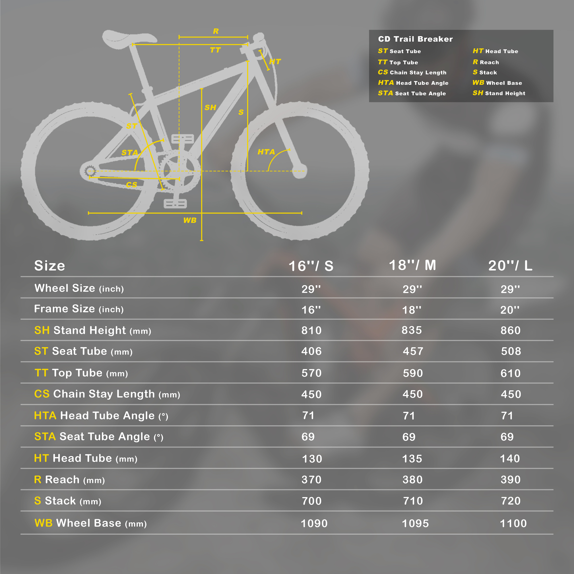 16 bike frame height top