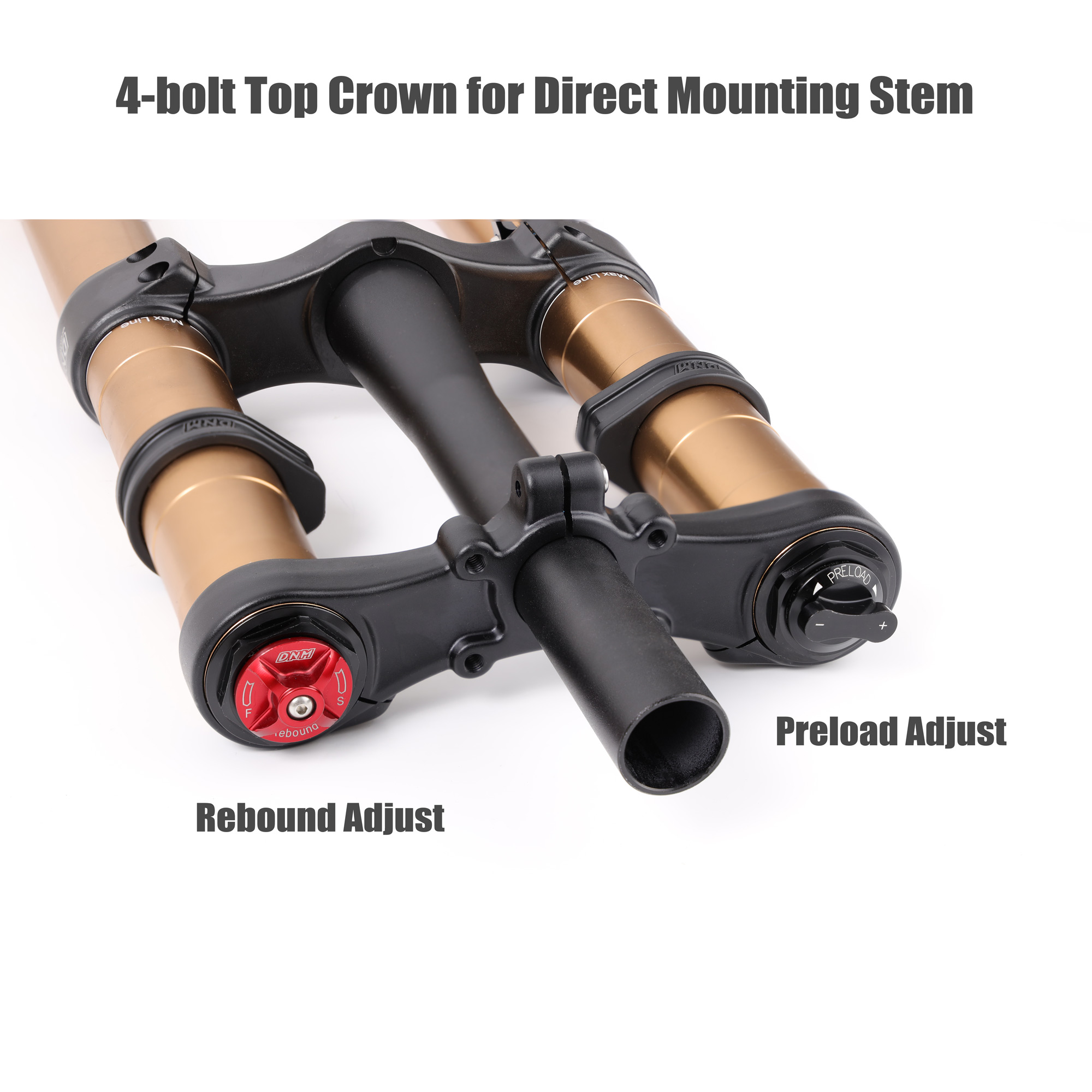 DNM USD8 Mountain Downhill Bike Air Fork Taper 203mm 20mm Axle 26" eBay