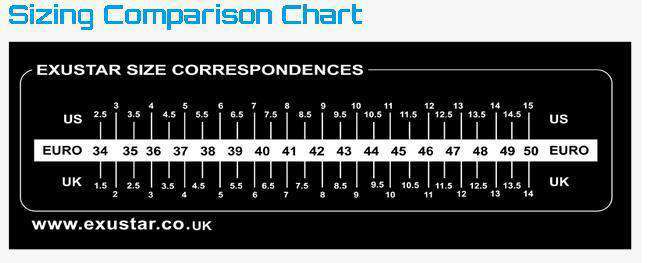 Road Cycling Shoe Size Chart