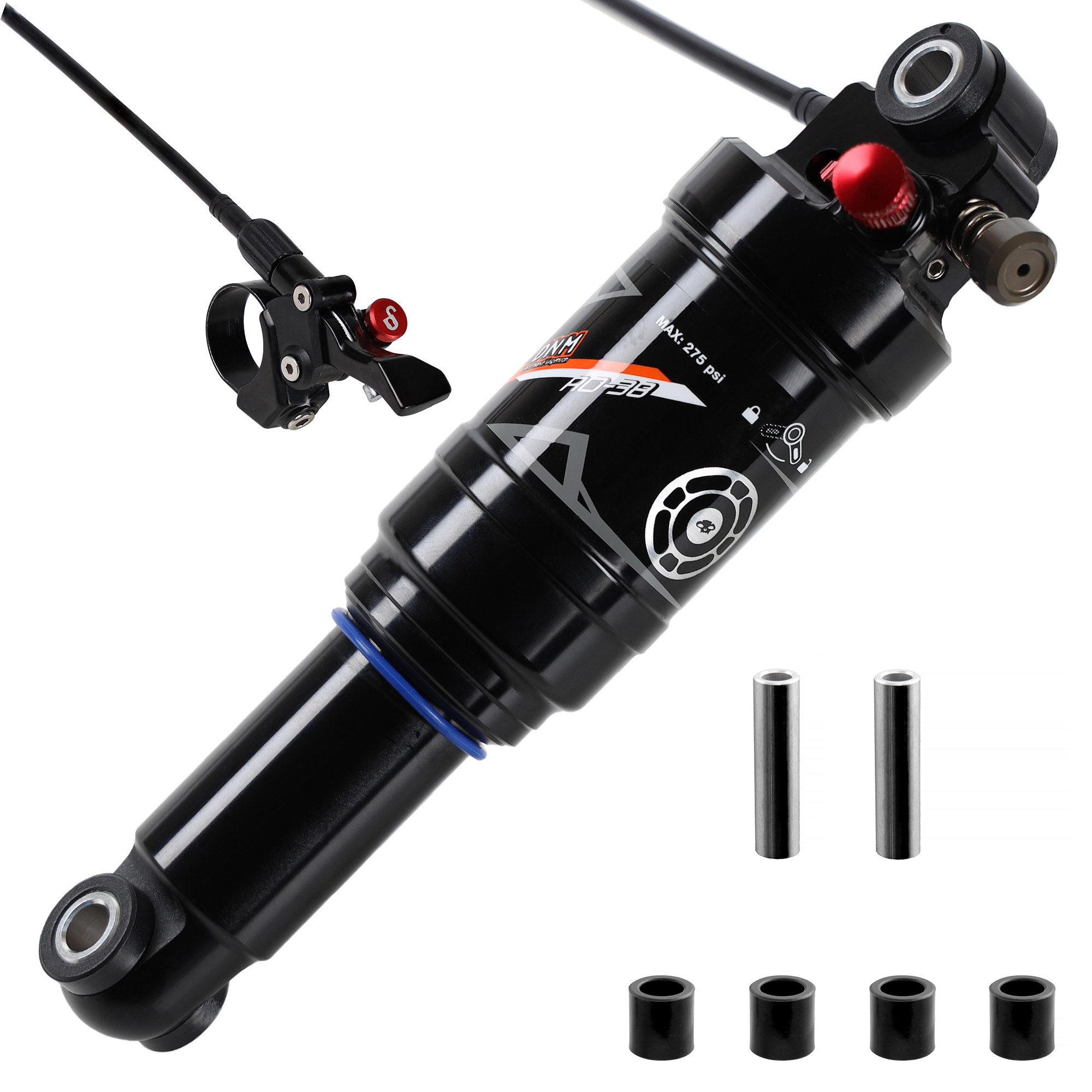 DNM AO-38RL Mountain Bike Air Rear Shock With Remote Lockout 190mm Travel 50mm