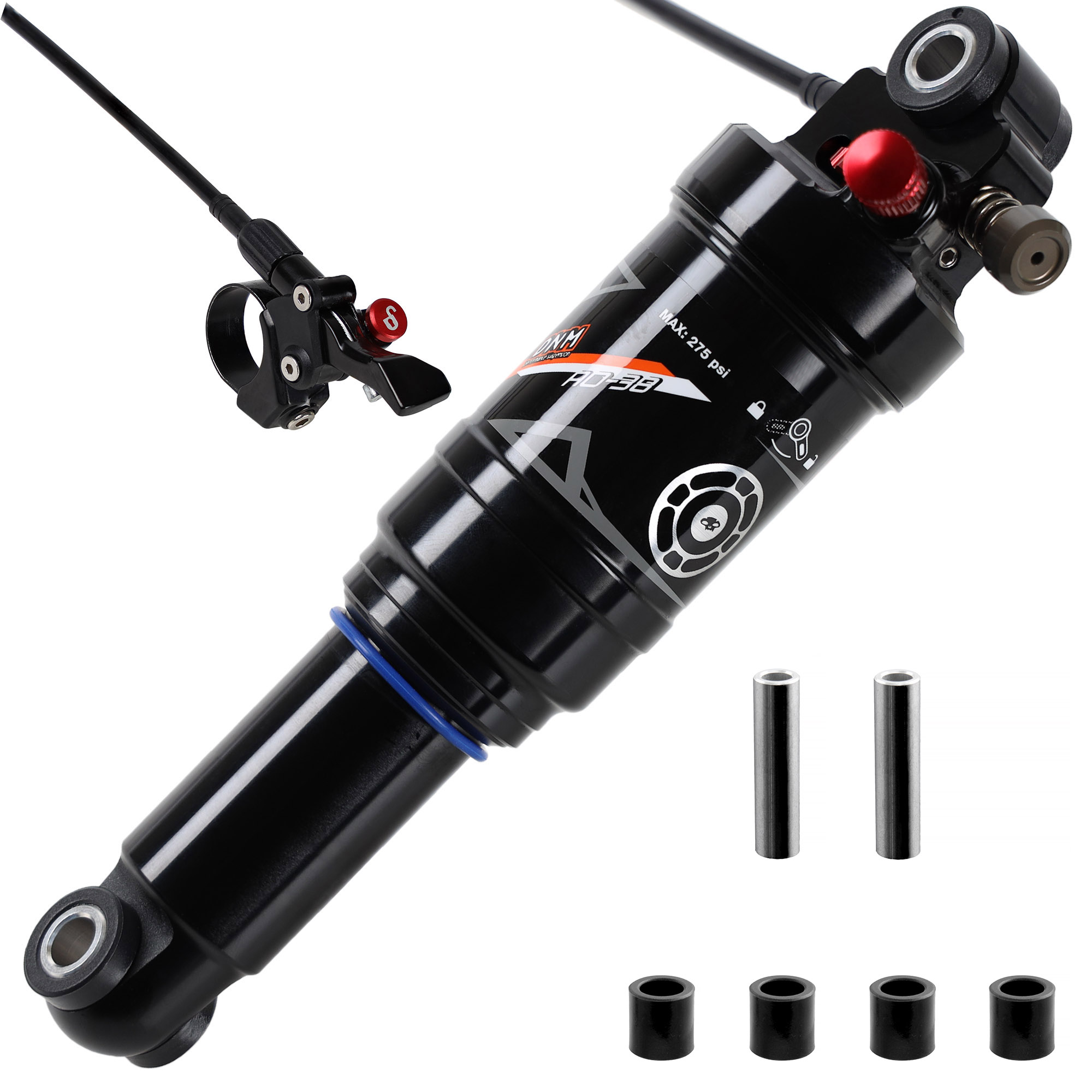 DNM AO-38RL Mountain Bike Air Rear Shock With Remote Lockout 200mm Travel 53mm