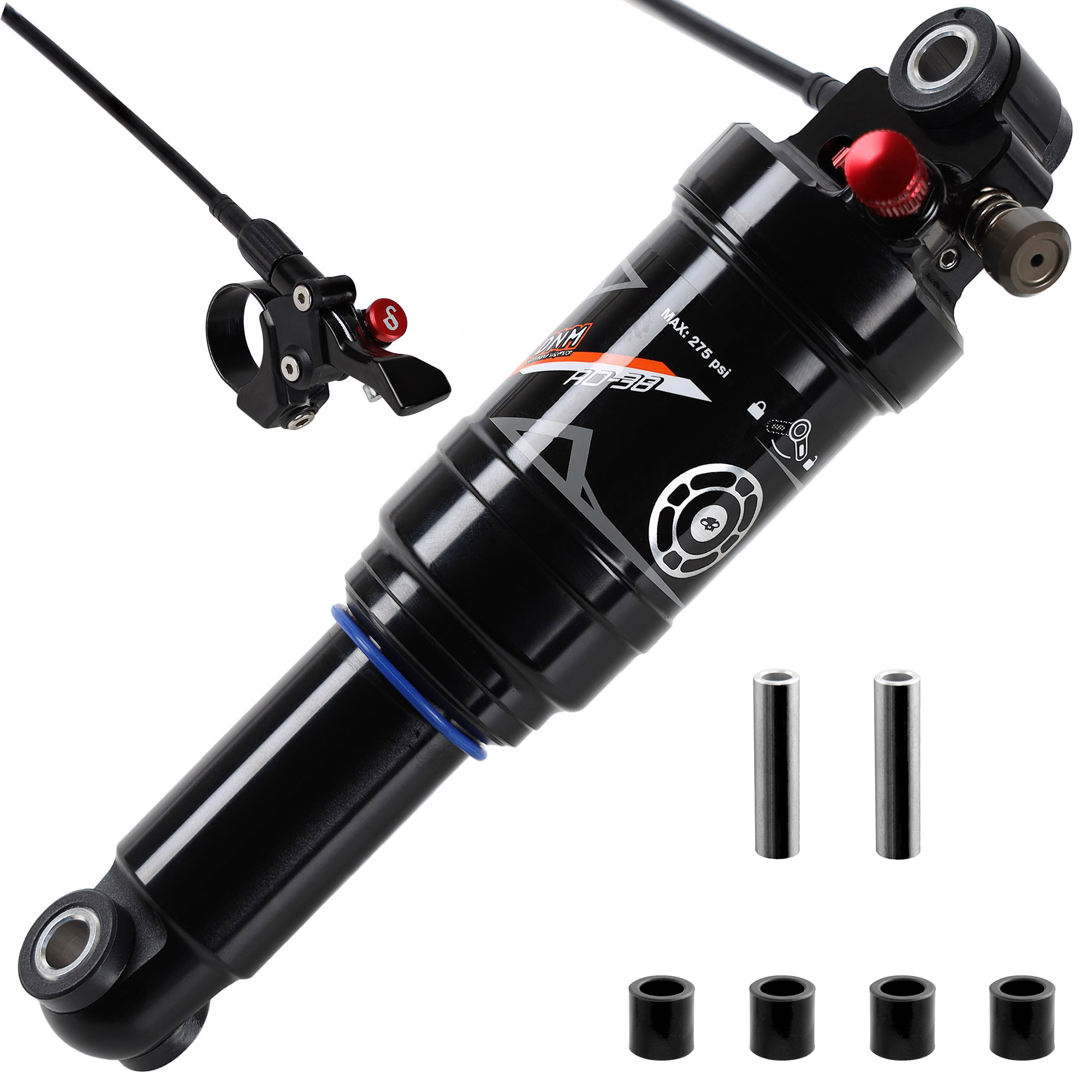 DNM AO-38RL Mountain Bike Air Rear Shock With Remote Lockout 210mm Travel 53mm