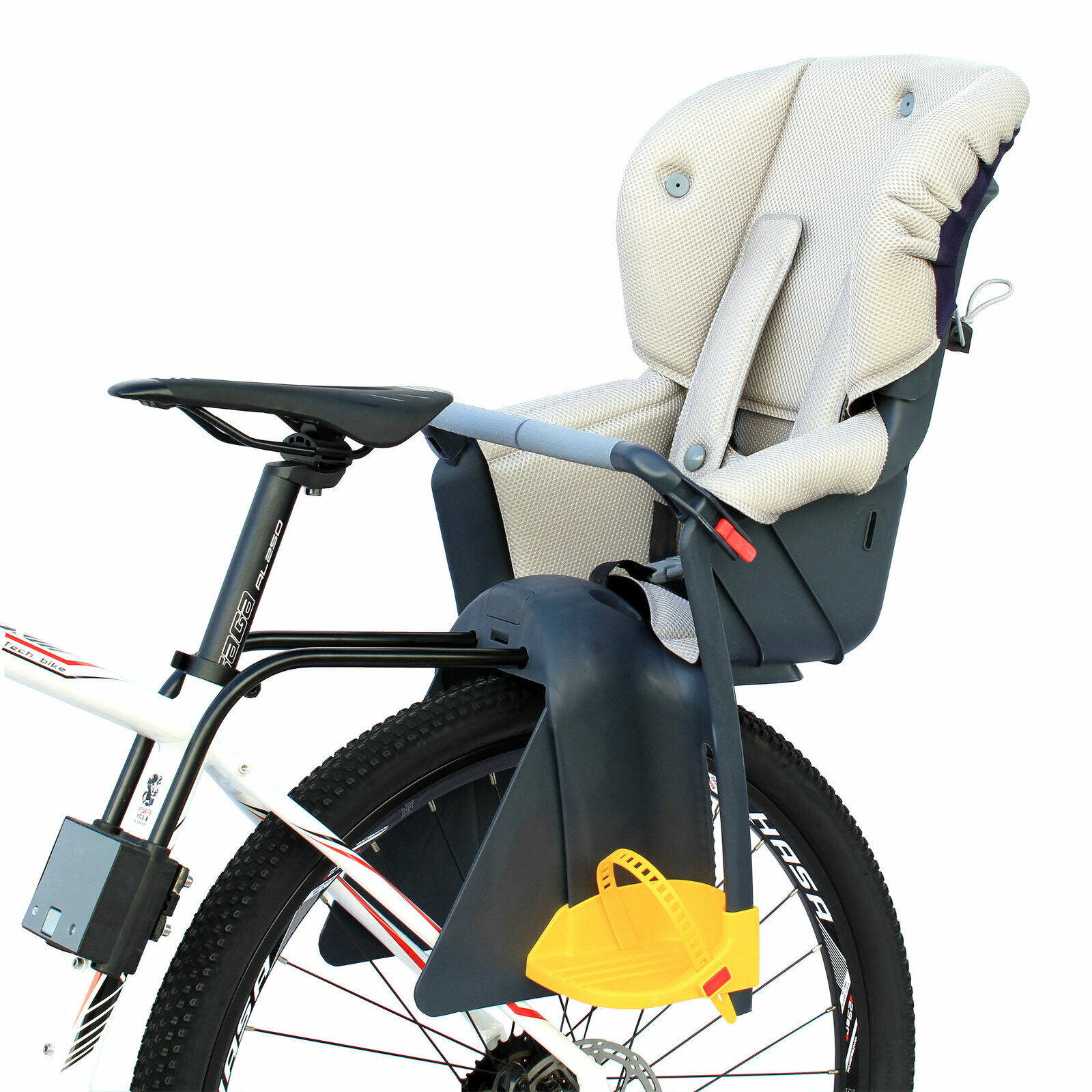 bicycle and baby carrier