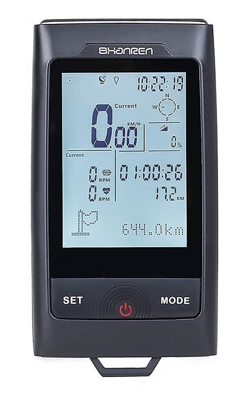 Shanren Discovery Bluetooth Smart GPS bike computer /& Removable Lights