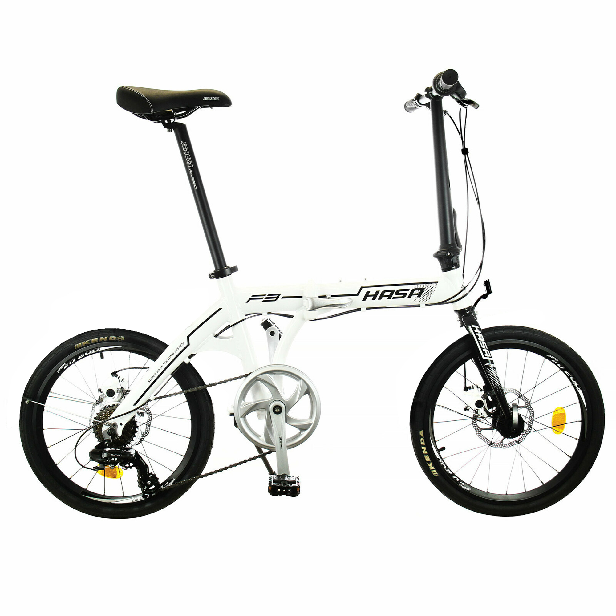 Hasa Folding Foldable Bike Bicycle Cycling Shimano 7 Speed White 9504157107281 eBay