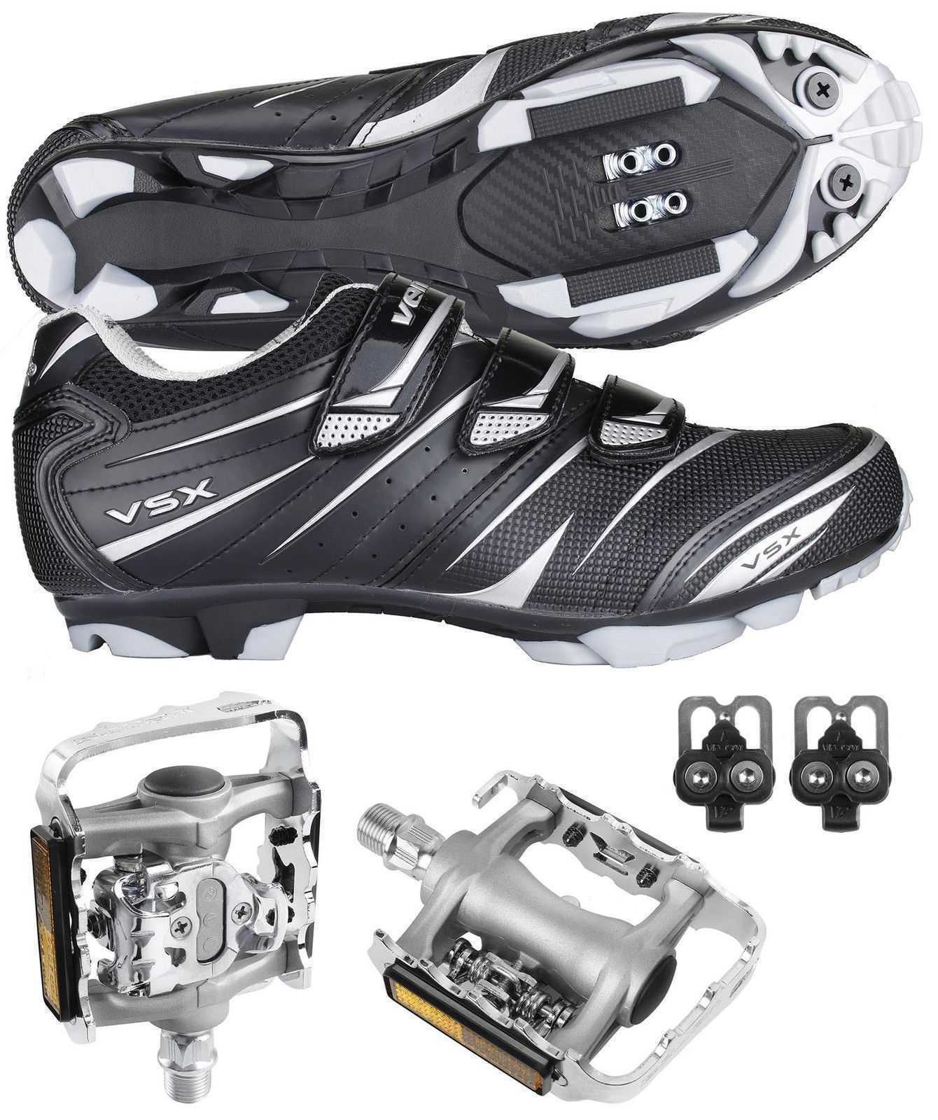 Venzo Mountain Bike Bicycle Cycling Shimano SPD Shoes MultiUse Pedals