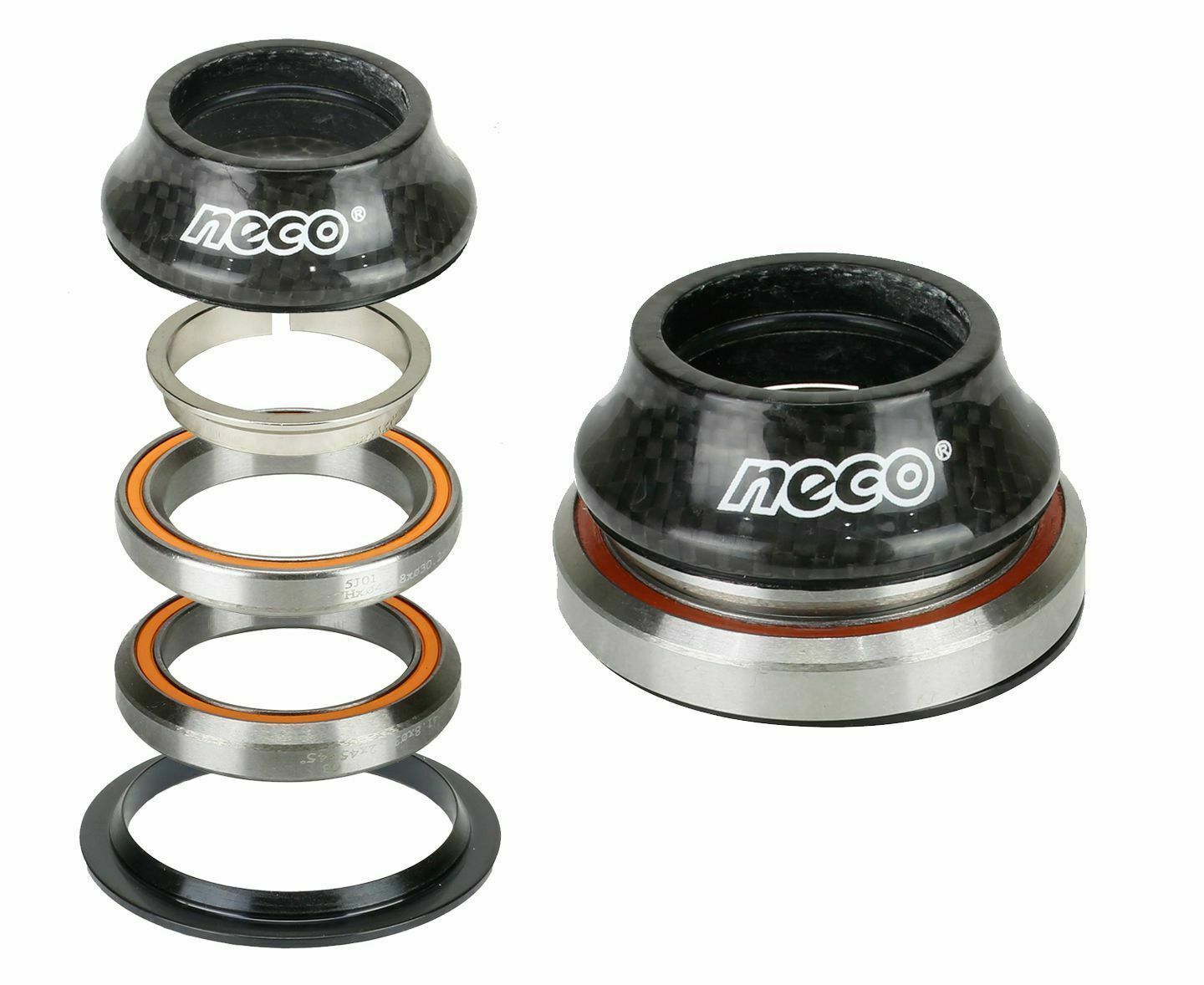 NECO Bike Carbon Taper Headset 1-1/8" 1-1/2" Bearing