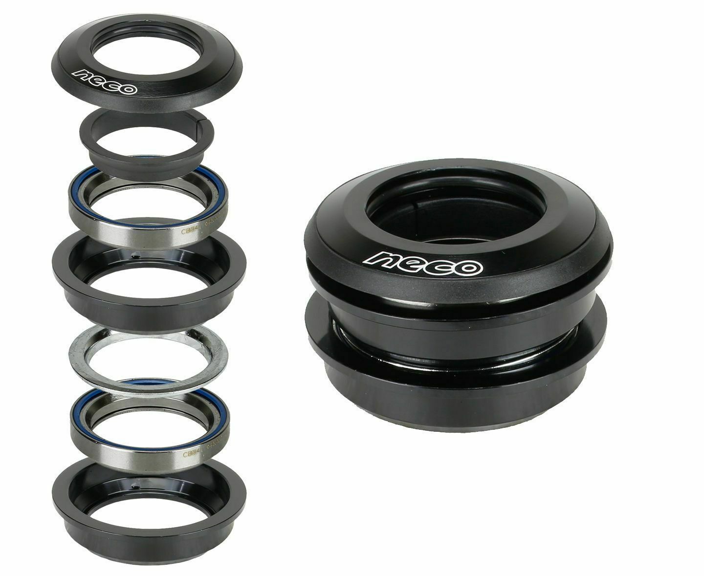 neco 1-1//8/" Carbon Fiber Top co Sealed Bearing Integrated Threadless Headset