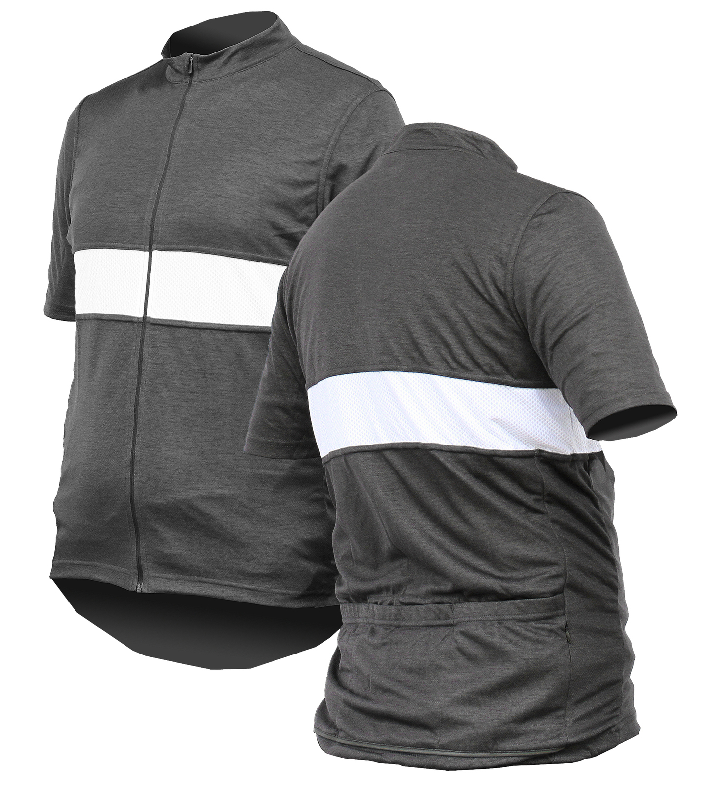Jackbroad Premium Quality Cycling Jersey Grey XXXL